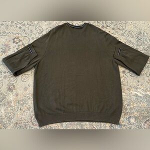 Lacoste Sweater Mens 3XLarge Green 100% Cotton Crewneck Pullover Crocodile Logo